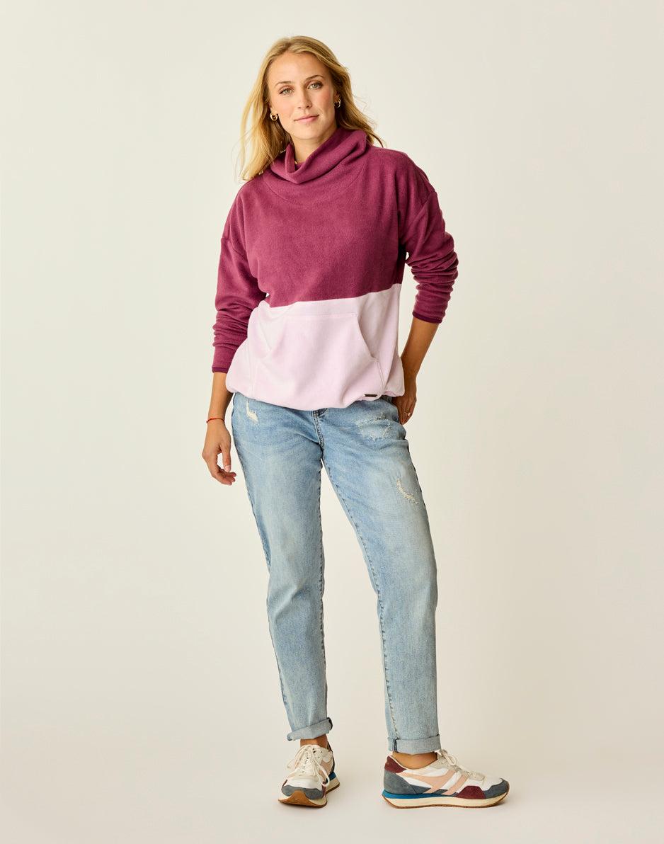 Carve Designs Rowayton Colorblock Cowl: Nirvana W. Soft Lilac