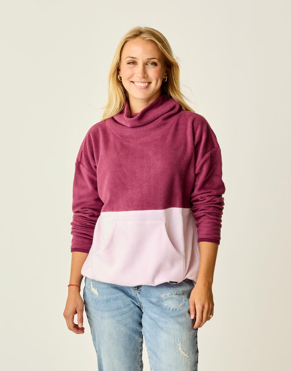 carve designs Rowayton Colorblock Cowl: Nirvana w. Soft Lilac