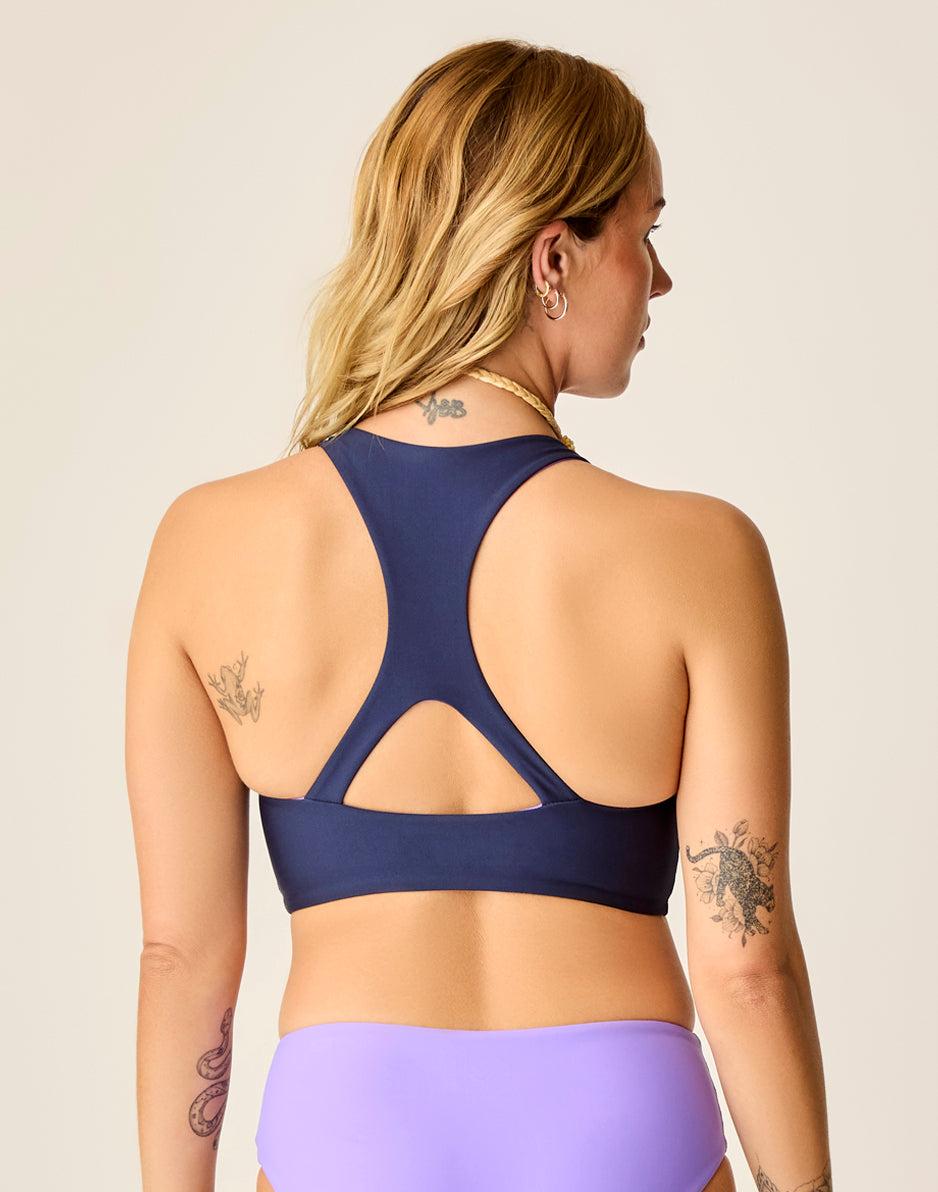 Carve Designs Sanitas Compression Reversible Top: Navy/Aster