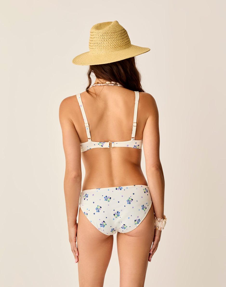 Carve Designs St. Barth Reversible Bottom: Pearl Floret/Lagoon