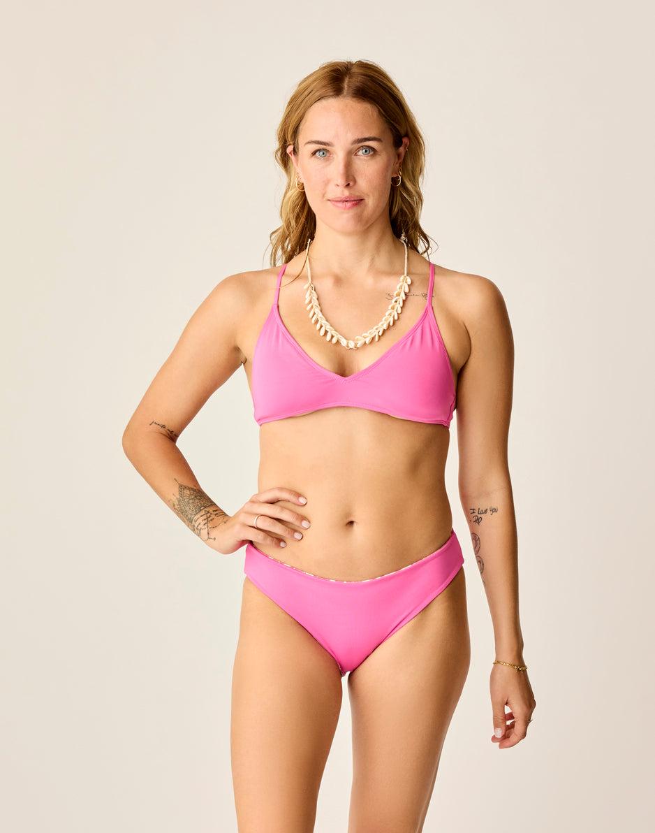 Carve Designs St. Barth Reversible Bottom: Pink Oasis/Hot Pink