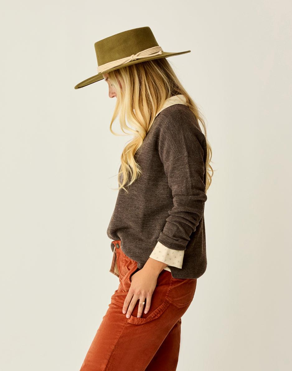 Carve Designs Zella Merino Sweater: Espresso Heather