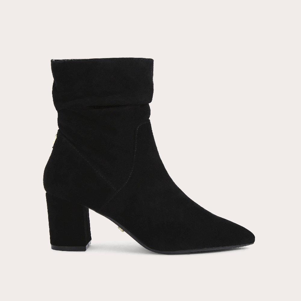 carvela ADMIRE LOW SLOUCH Black Suede Point Toe Boot by CARVELA