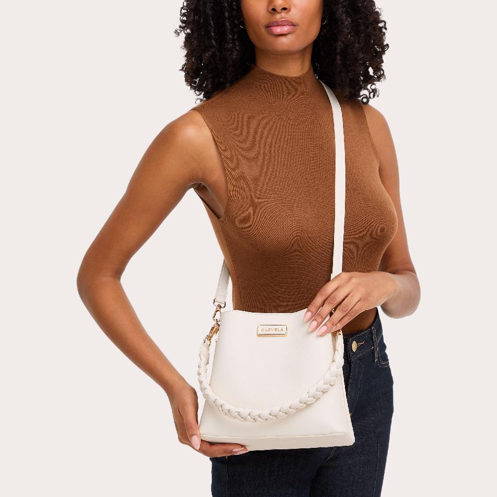 Carvela ALESSIA PLAIT MIDI Taupe Midi Tote Bag By CARVELA