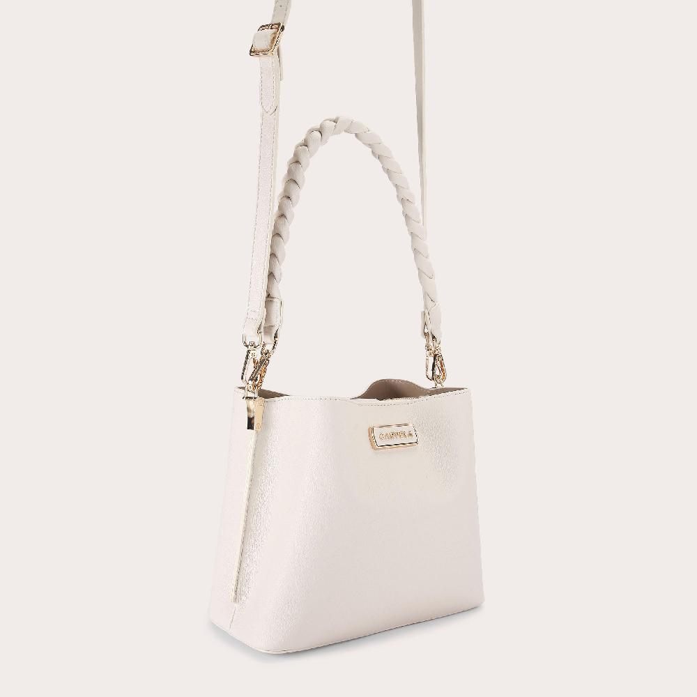 Carvela ALESSIA PLAIT MIDI Taupe Midi Tote Bag By CARVELA