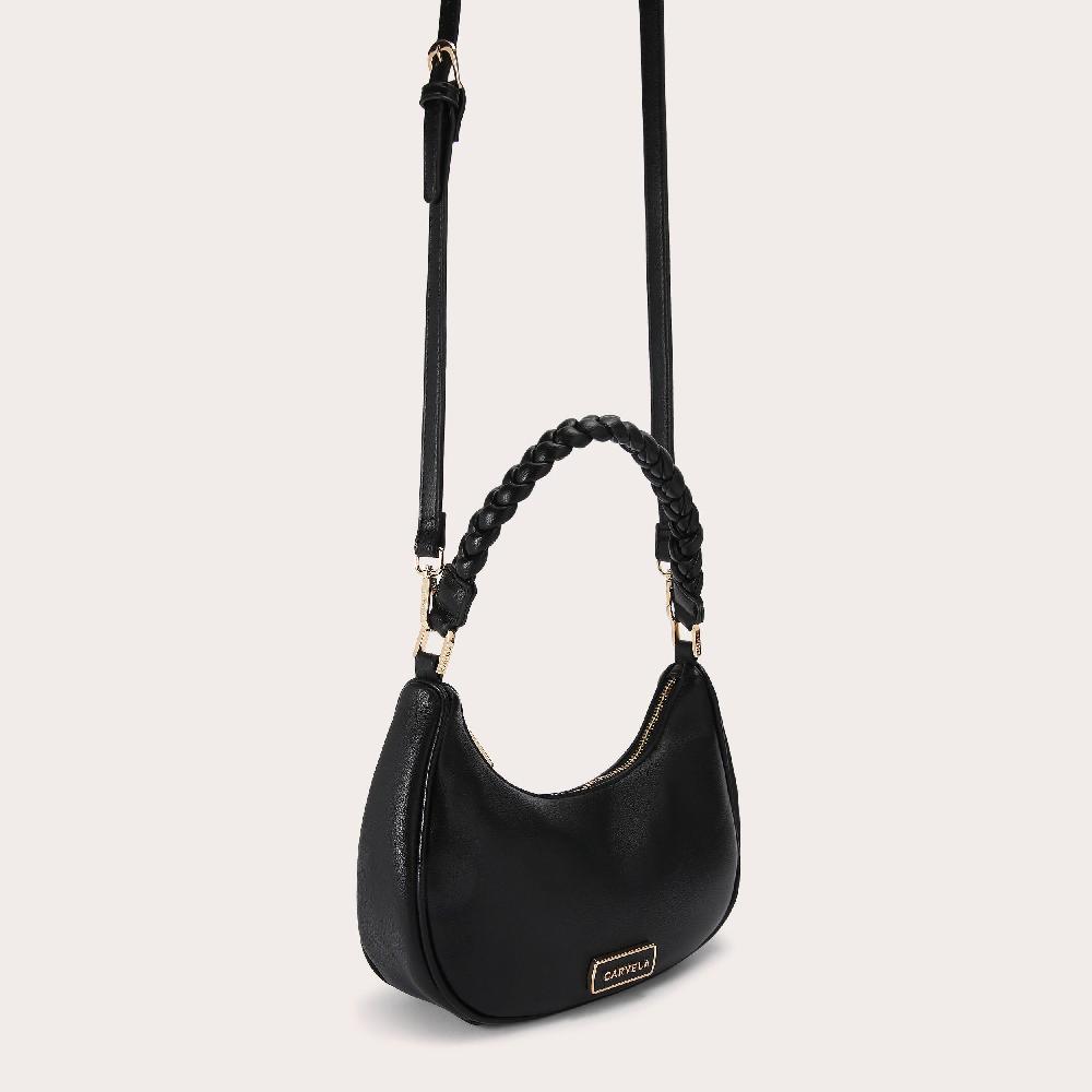 Carvela ALESSIA PLAIT SHOULDER Black Plait Shoulder Bag By CARVELA