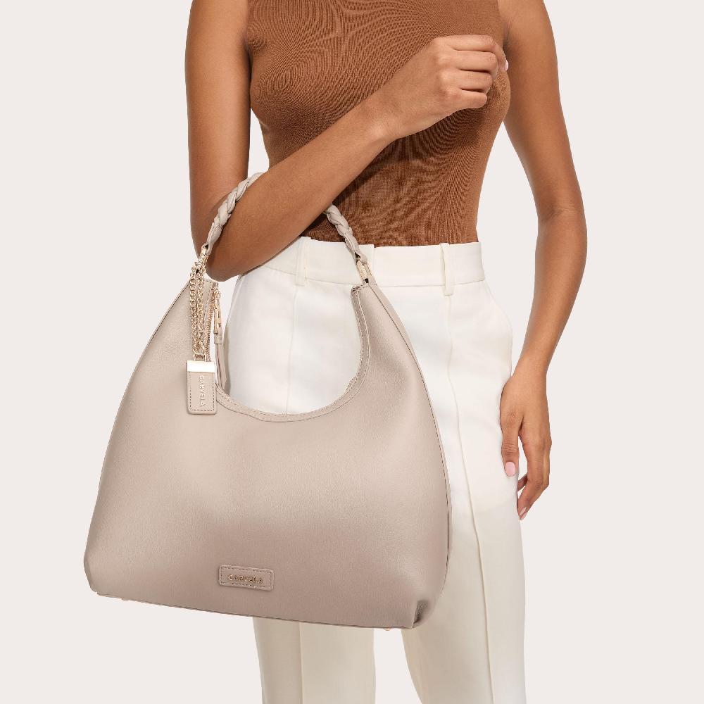 Carvela ALESSIA PLAIT TOTE Taupe Shoulder Bag By CARVELA