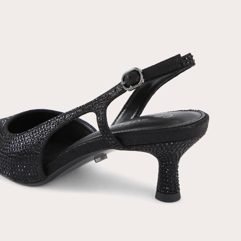 Carvela ALINA SLING Black Crystal Slingback Heel By CARVELA