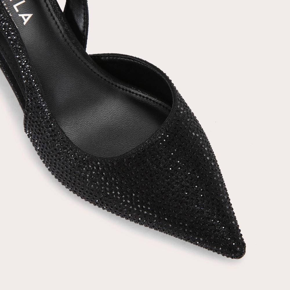 Carvela ALINA SLING Black Crystal Slingback Heel By CARVELA