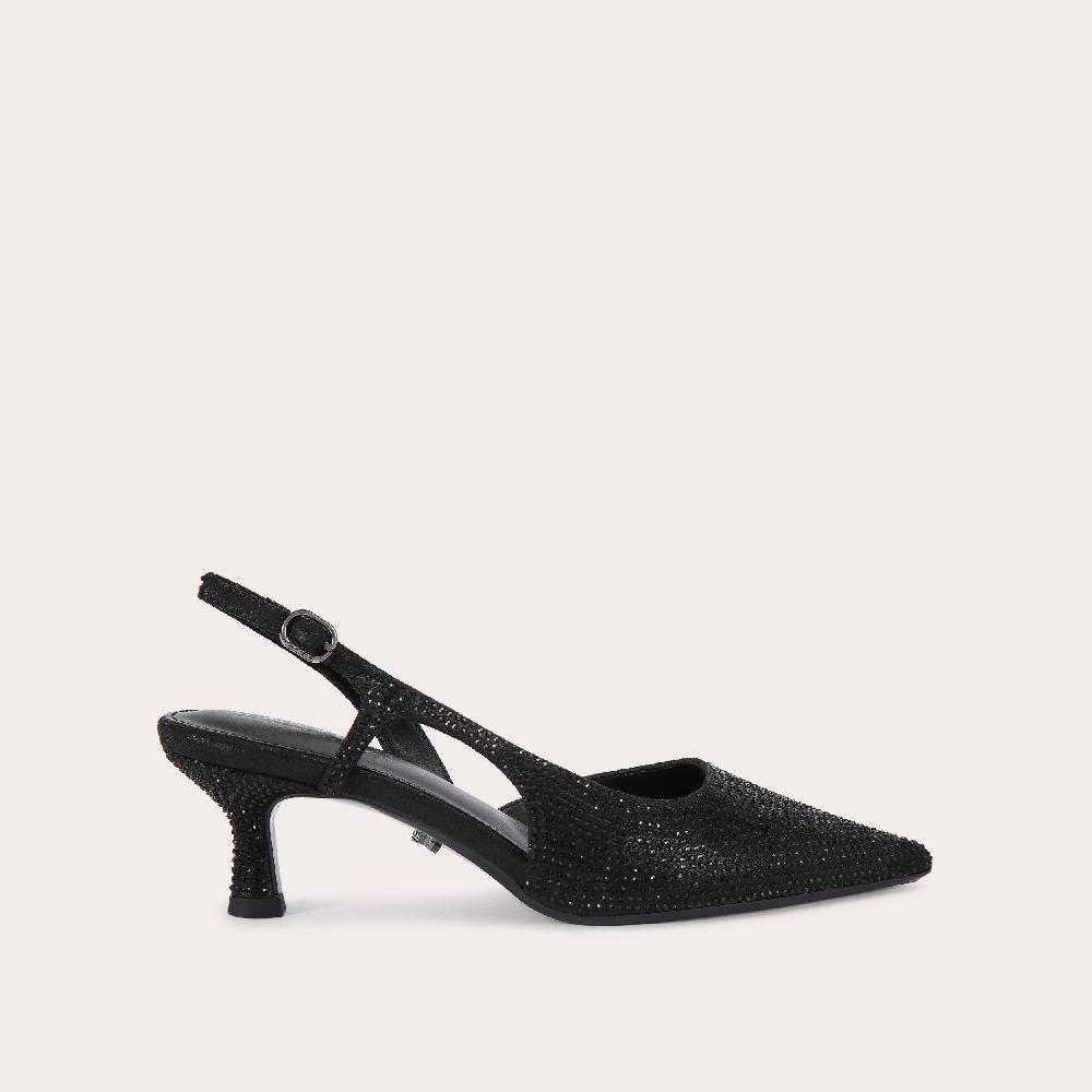 carvela ALINA SLING Black Crystal Slingback Heel by CARVELA