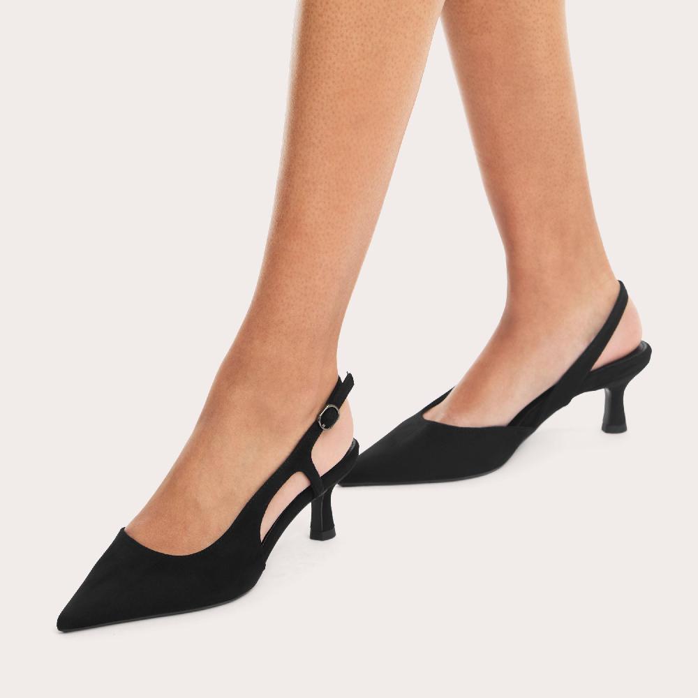 Carvela ALINA SLING Black Microsuede Heel By CARVELA