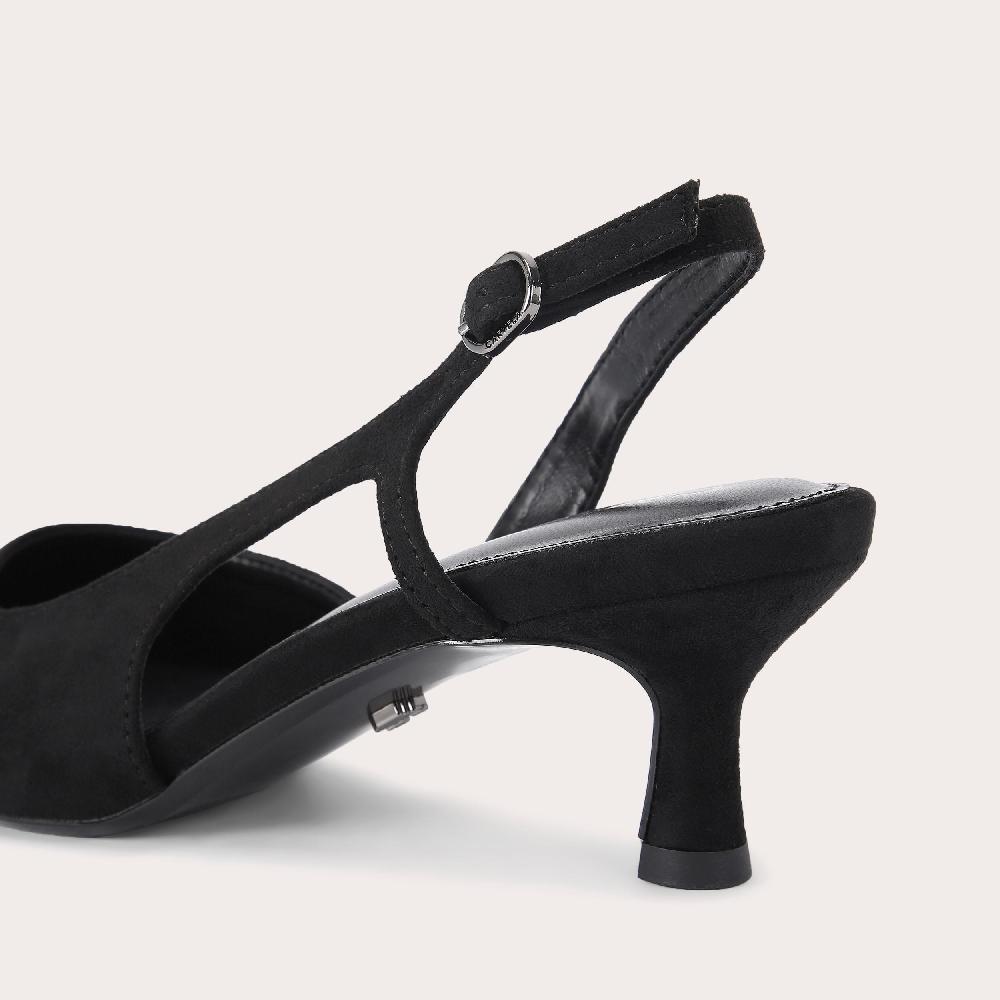 Carvela ALINA SLING Black Microsuede Heel By CARVELA