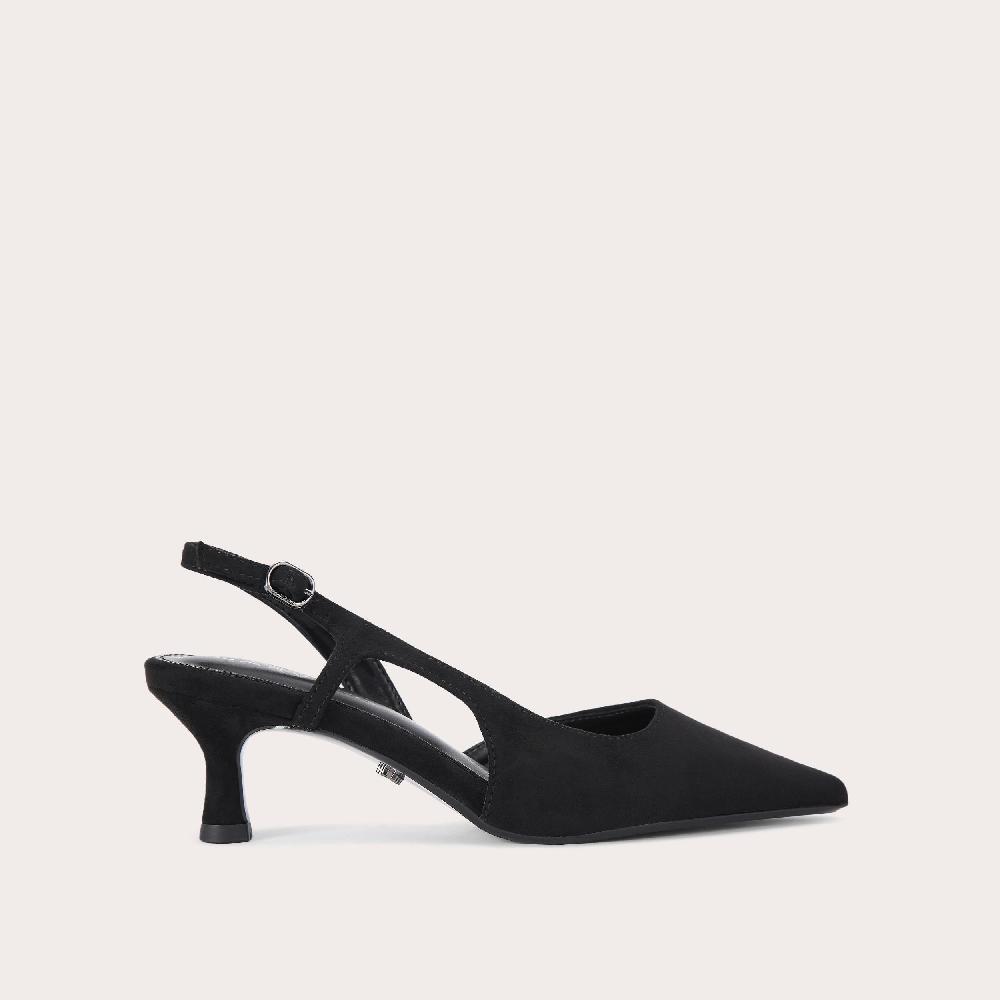 carvela ALINA SLING Black Microsuede Heel by CARVELA