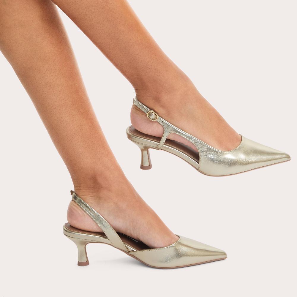 Carvela ALINA SLING Metallic Gold Slingback Heel By CARVELA