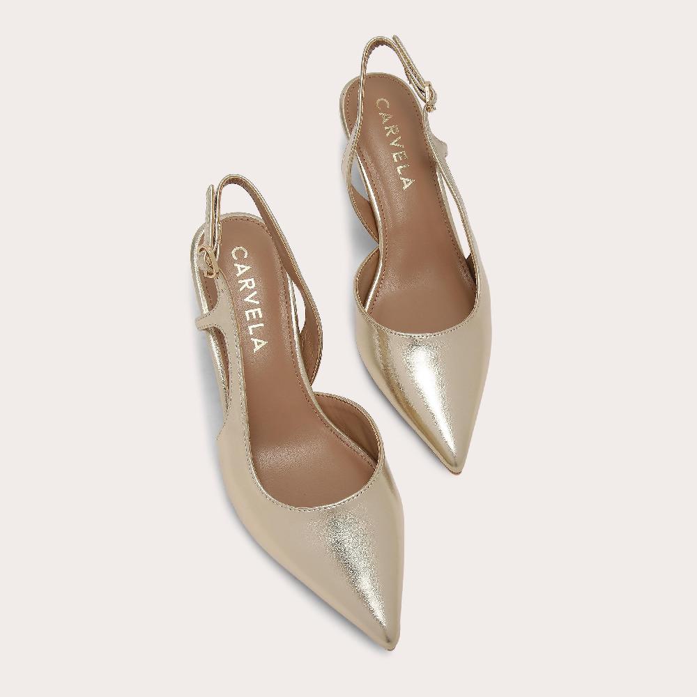 Carvela ALINA SLING Metallic Gold Slingback Heel By CARVELA