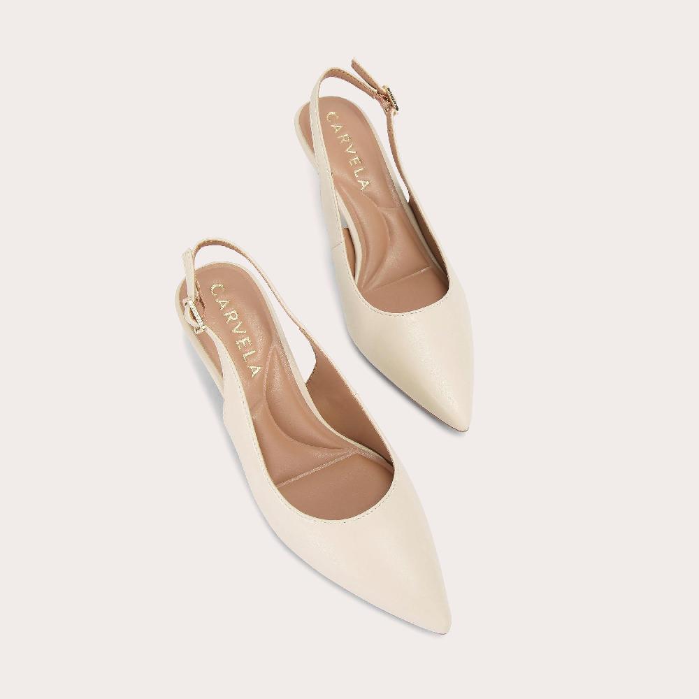 Carvela ALLEGRA SLING Bone Slingback Heel By CARVELA