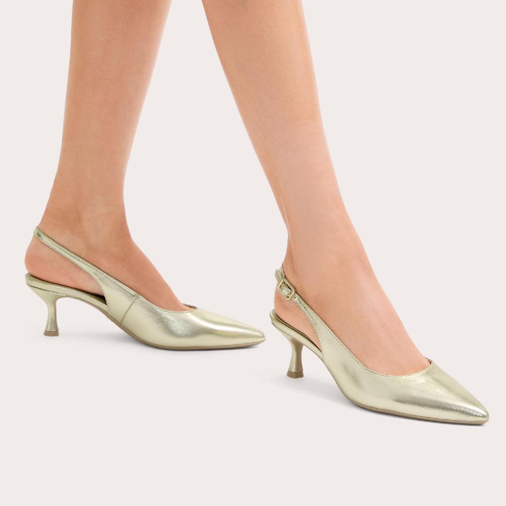 Carvela ALLEGRA SLING Gold Synthetic Heel By CARVELA