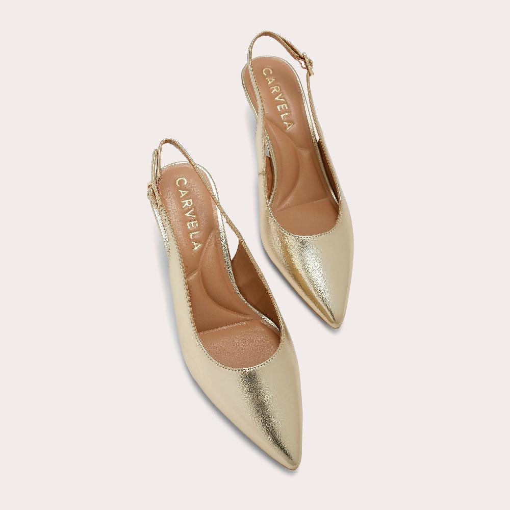 Carvela ALLEGRA SLING Gold Synthetic Heel By CARVELA