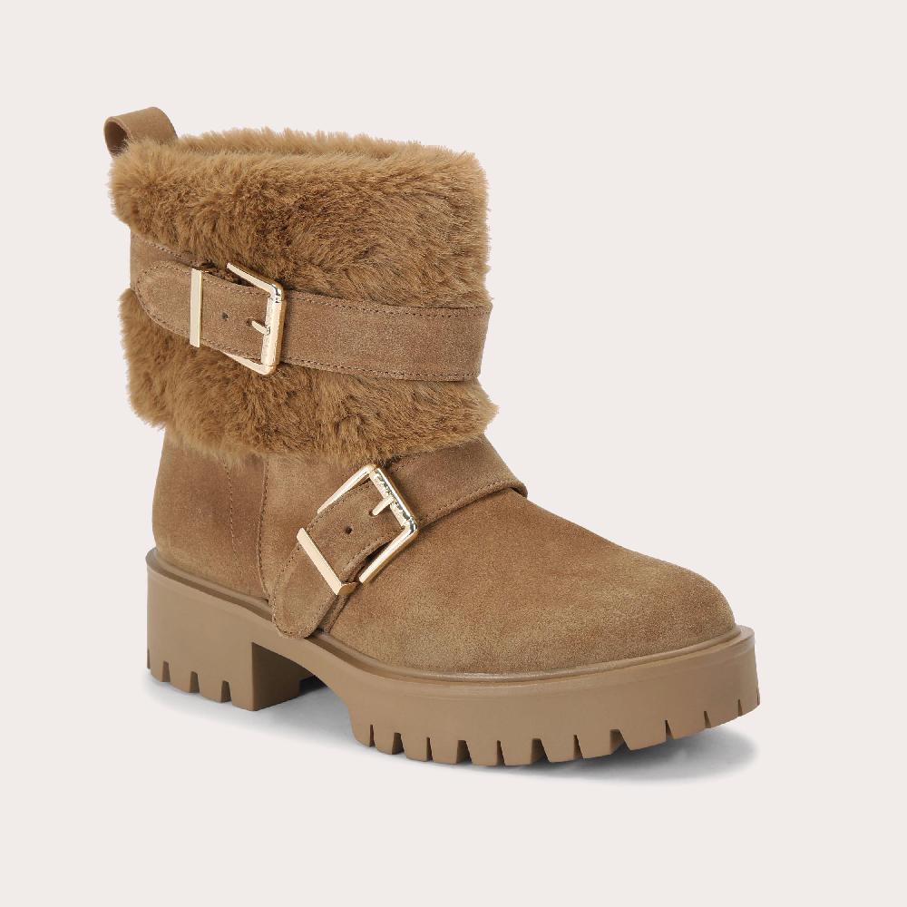 Carvela ALPINE BUCKLE Tan Suede Ankle Boot By CARVELA