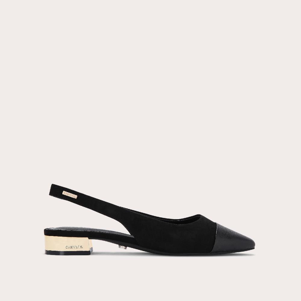 carvela AMELIA Black Microsuede Slingback Flats by CARVELA