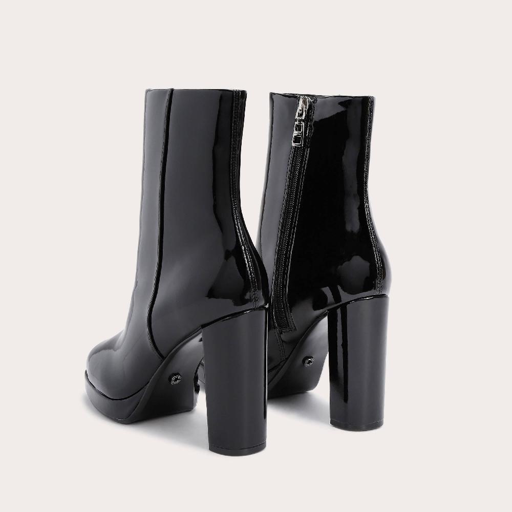 Carvela AMPLIFY ANKLE Black Patent Platform Ankle Boot By CARVELA