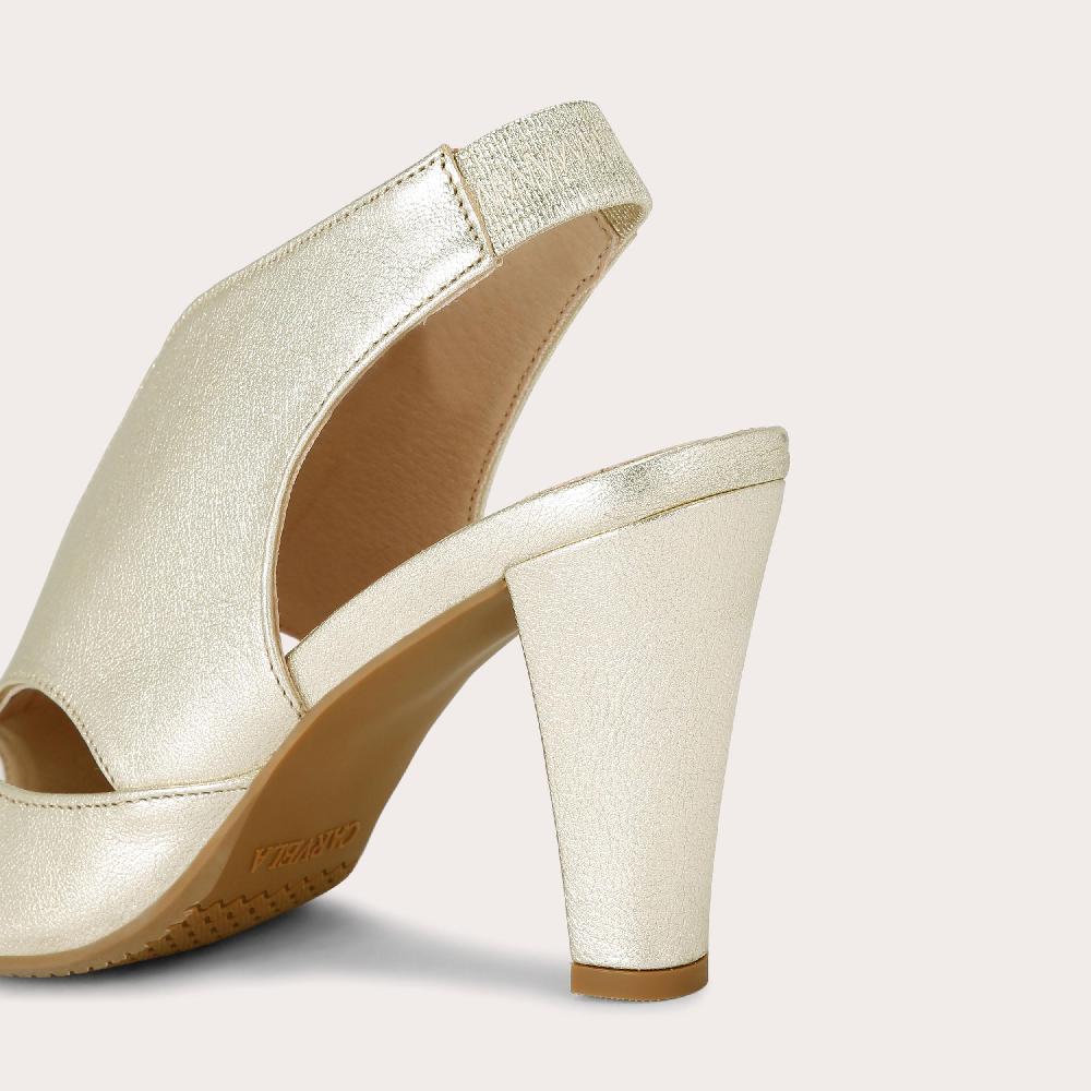 Carvela ARABELLA Gold Block Heel By CARVELA COMFORT