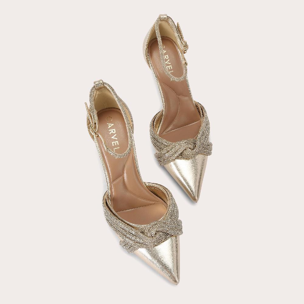 Carvela ARIELLE COURT Gold Crystal High Heel By CARVELA