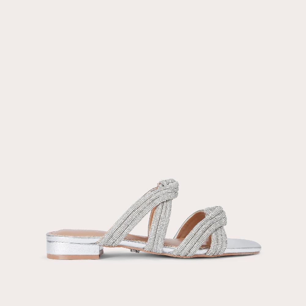 carvela ARIELLE FLAT SANDAL Silver Crystal Slip On Sandal by CARVELA