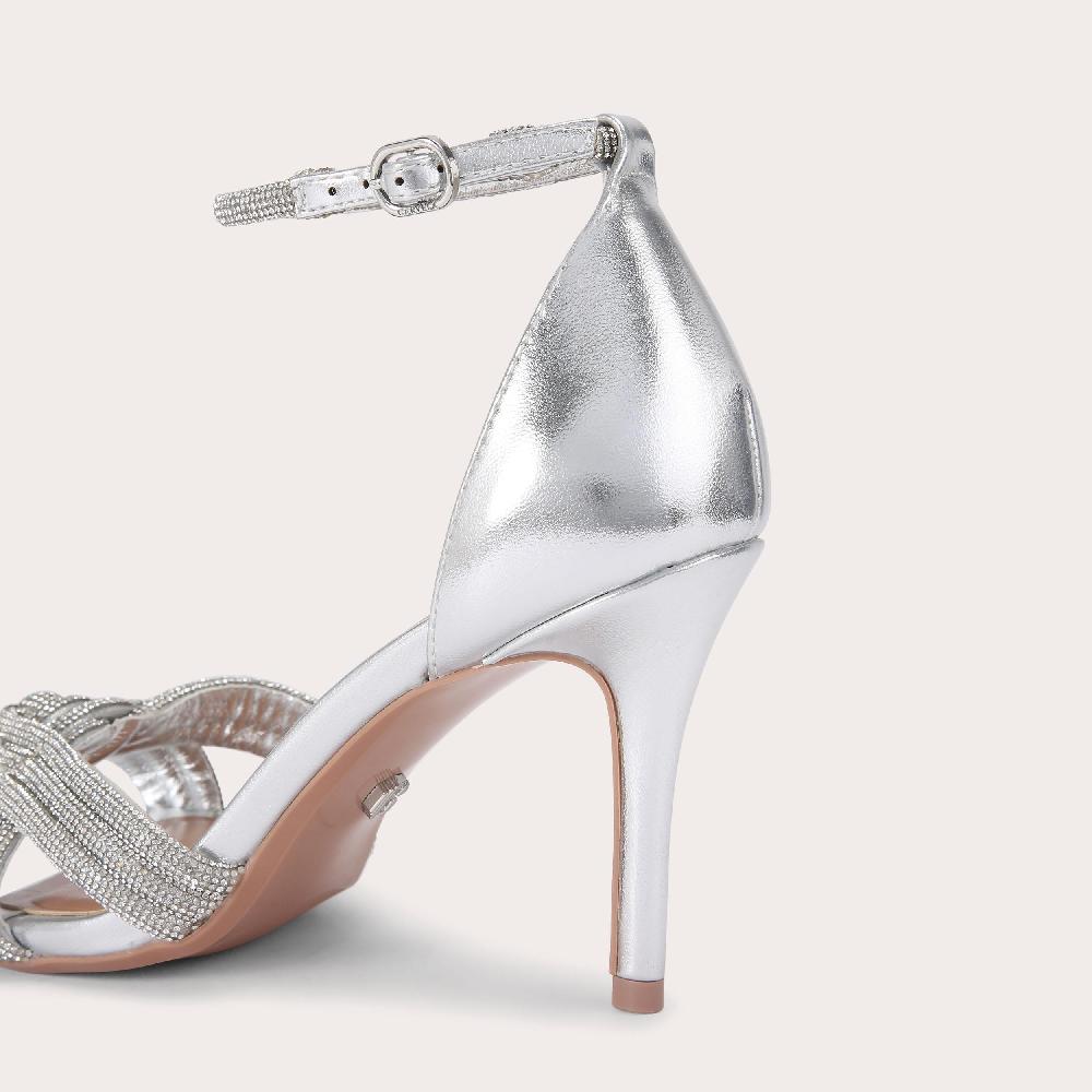 Carvela ARIELLE SANDAL Silver Crystal Heel By CARVELA