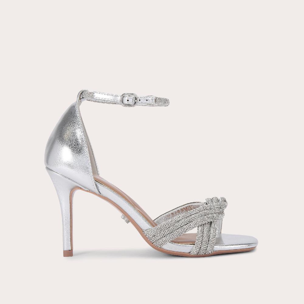 carvela ARIELLE SANDAL Silver Crystal Heel by CARVELA