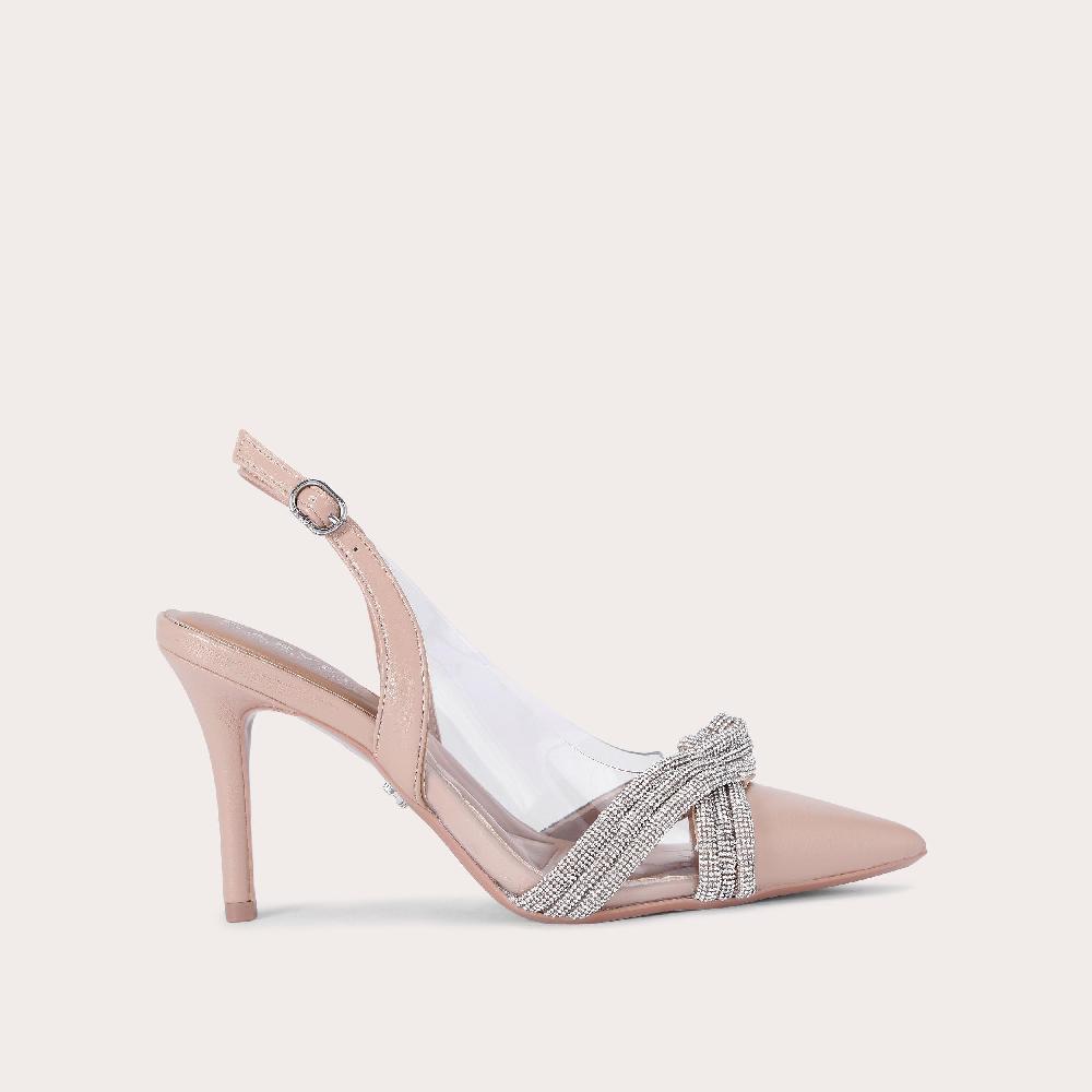 carvela ARIELLE VINYL SLING Blush Crystal Heel by CARVELA
