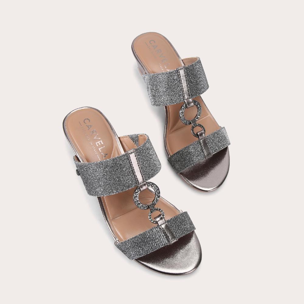 Carvela ARLETTA MID WEDGE Gunmetal Kitten Wedge Heel By CARVELA COMFORT