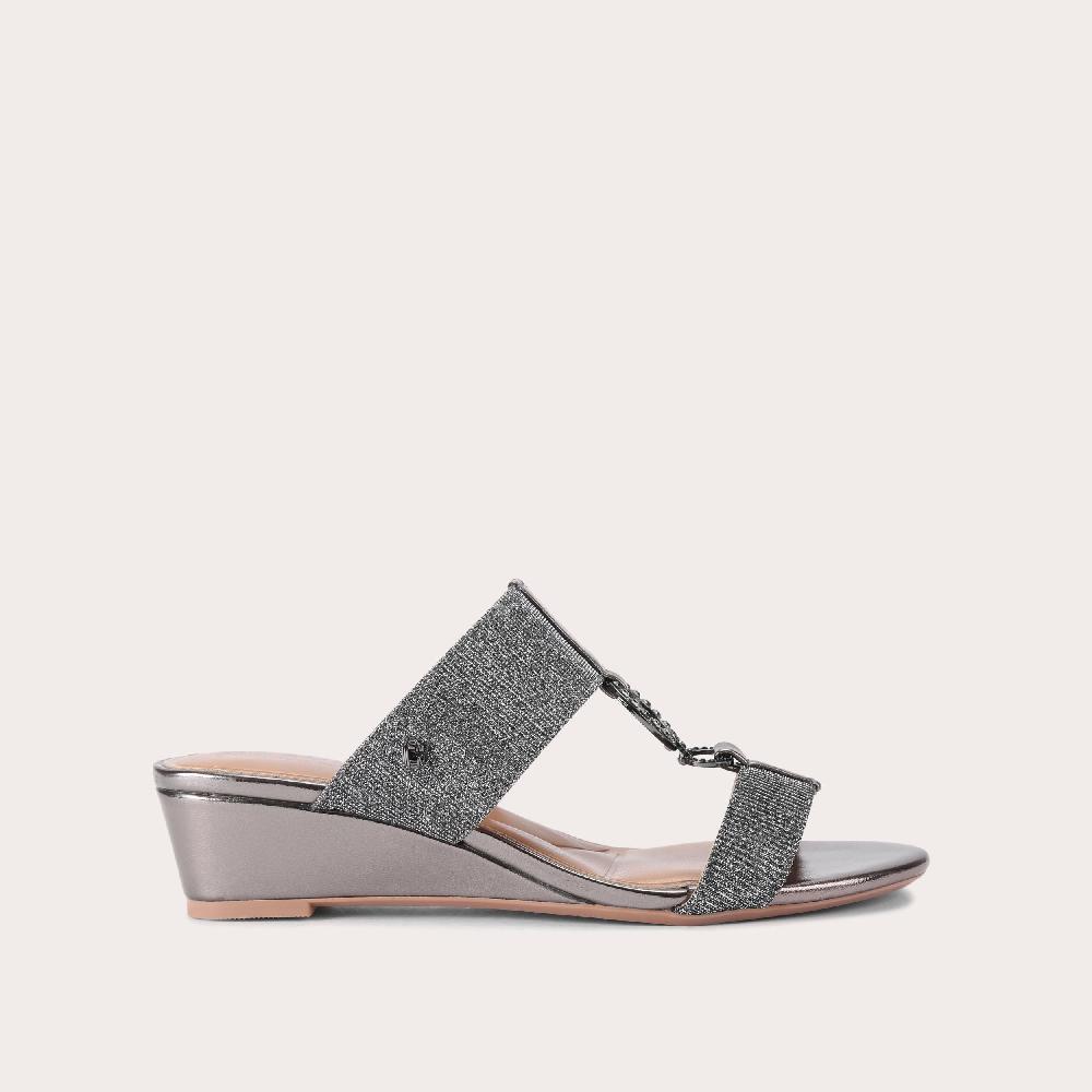 carvela ARLETTA MID WEDGE Gunmetal Kitten Wedge Heel by CARVELA COMFORT