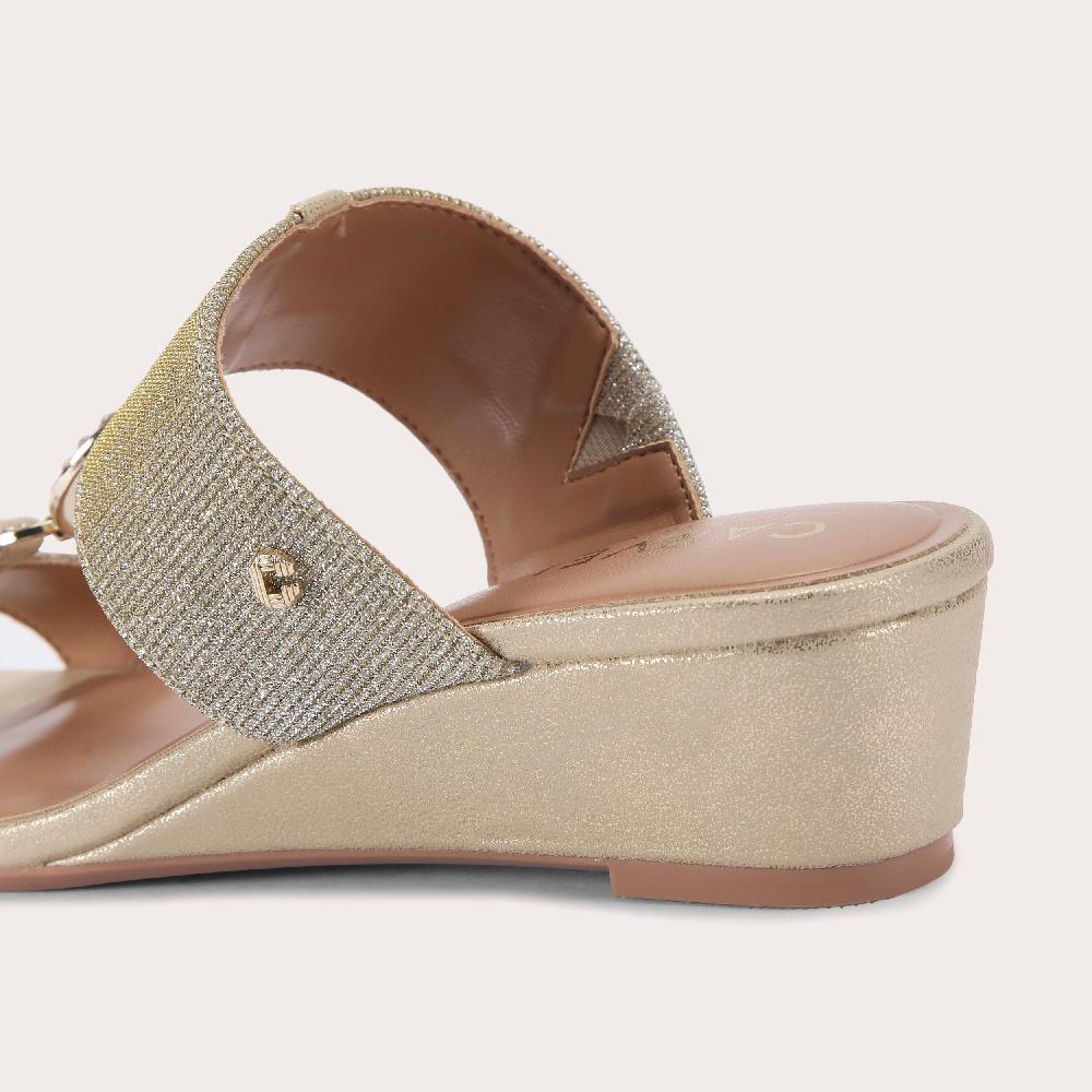 Carvela ARLETTA MID WEDGE Metallic Gold Wedge Heel By CARVELA COMFORT
