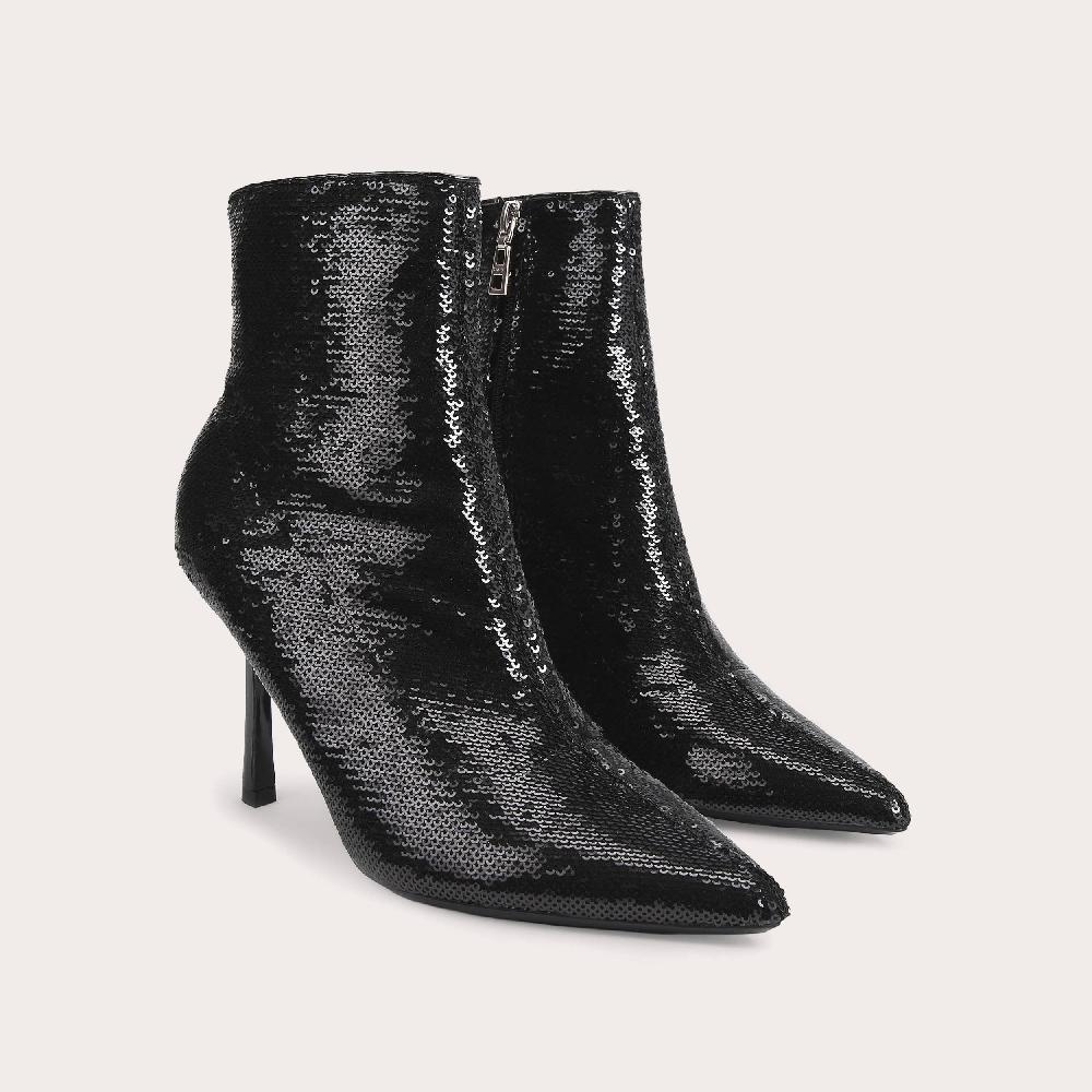 Carvela ATTENTION ANKLE BOOT Black Sequin Stiletto Heel Boot By CARVELA