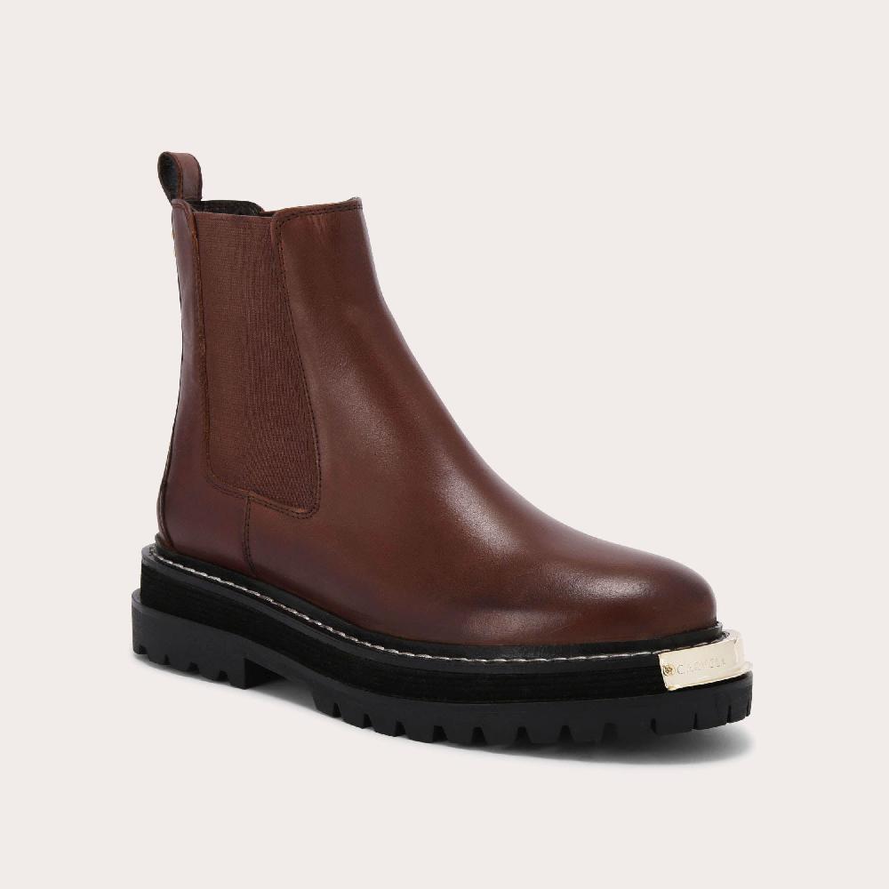 Carvela BASE CHELSEA Brown Leather Ankle Boots By CARVELA