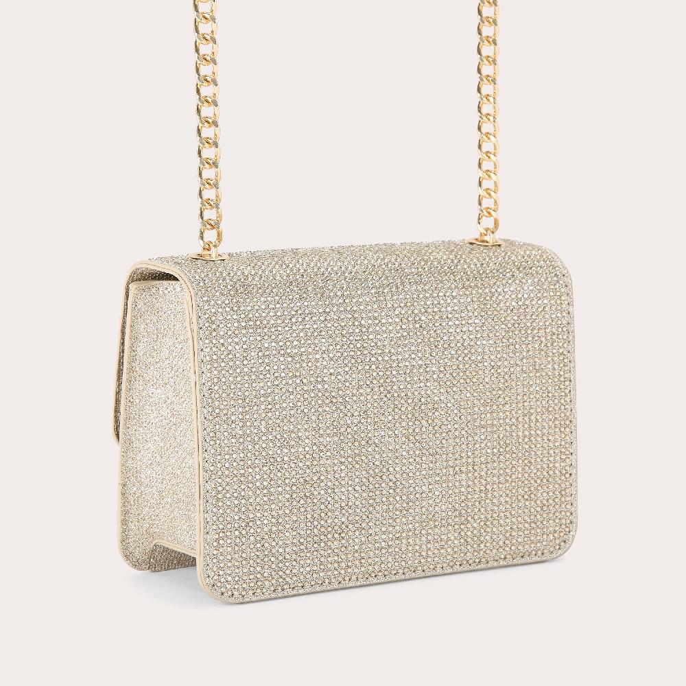 Carvela BEE MINI XBODY Gold Glitter Cross Body Bag By CARVELA