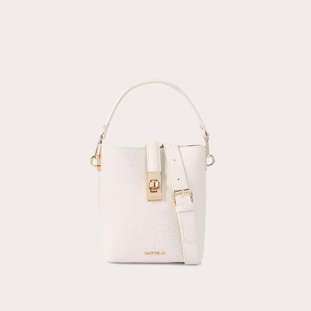 carvela BILLIE CROSSBODY Bone Synthetic Bucket Bag by CARVELA