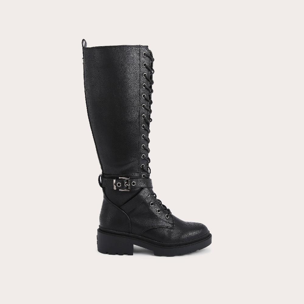 carvela BOULDER HIGH Black Knee High Lace Up Boot by CARVELA