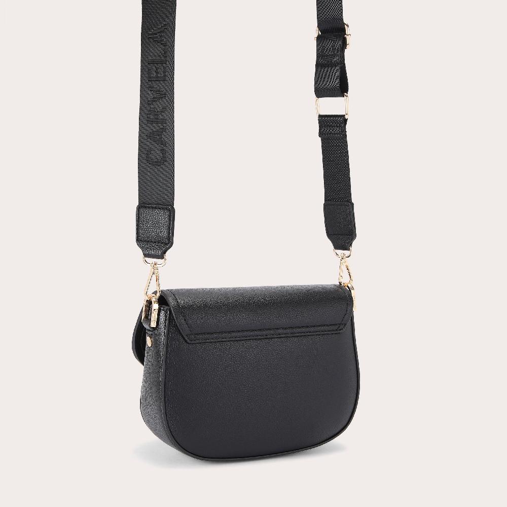 Carvela BOXY SADDLE BAG Black Cross Body Saddle Bag By CARVELA