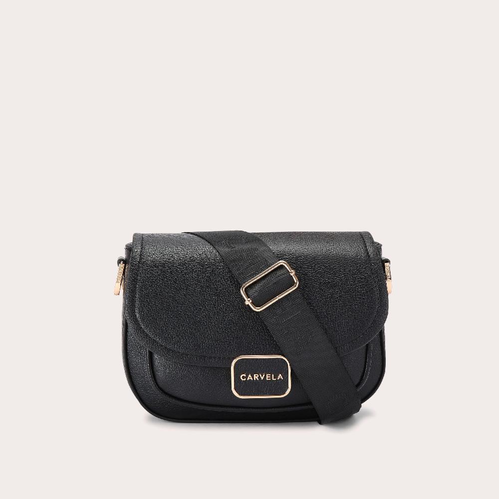 carvela BOXY SADDLE BAG Black Cross Body Saddle Bag by CARVELA