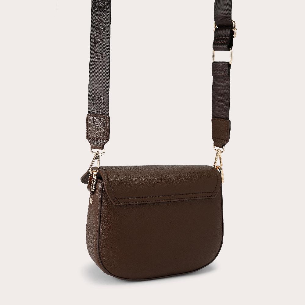 Carvela BOXY SADDLE BAG Dark Brown Saddle Bag By CARVELA
