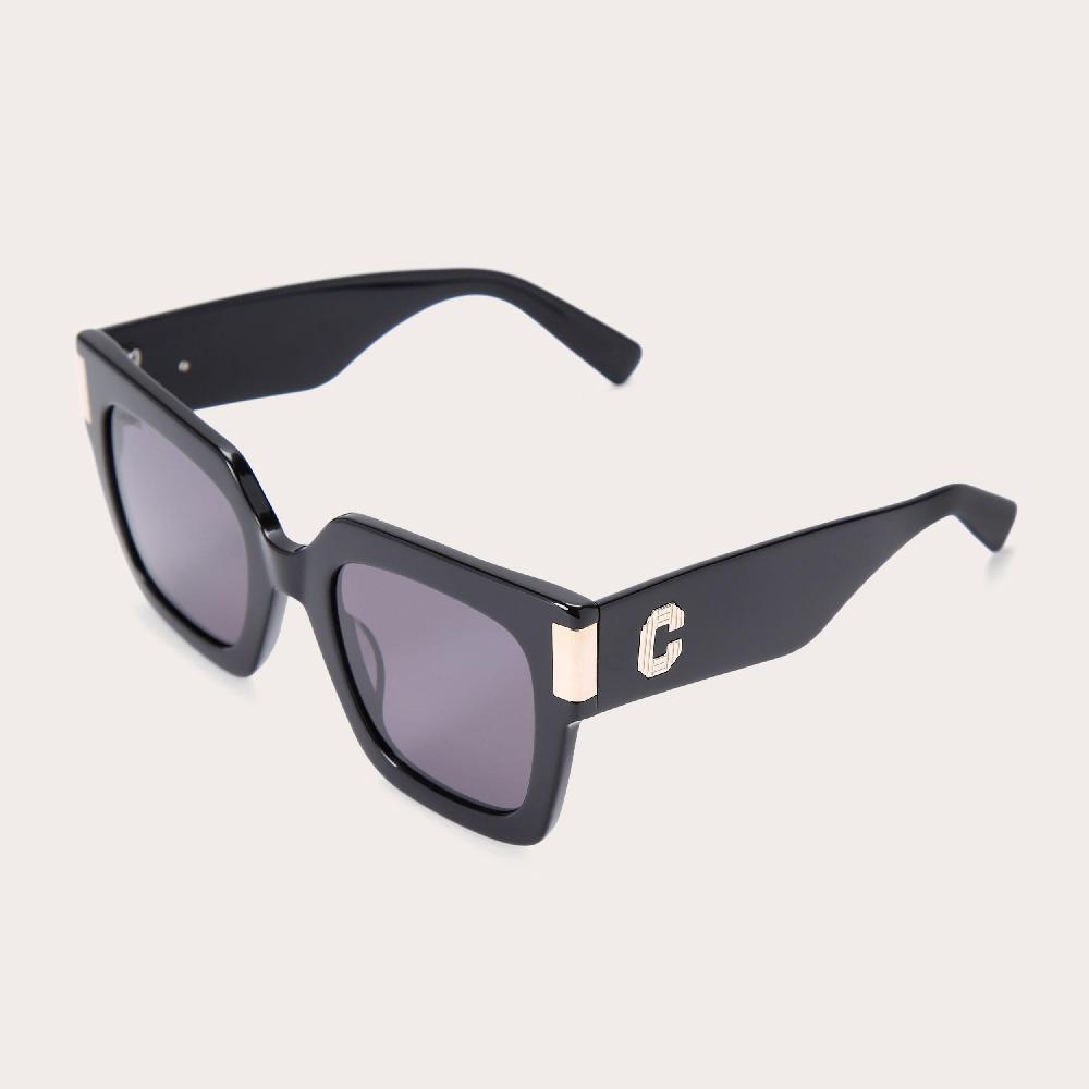 Carvela C SUNGLASSES Black Handmade Acetate Square Sunglasses By CARVELA