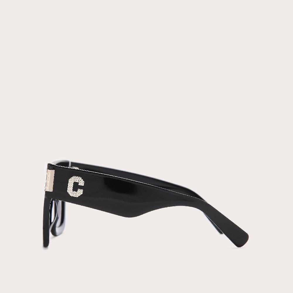 Carvela C SUNGLASSES Black Handmade Acetate Square Sunglasses By CARVELA