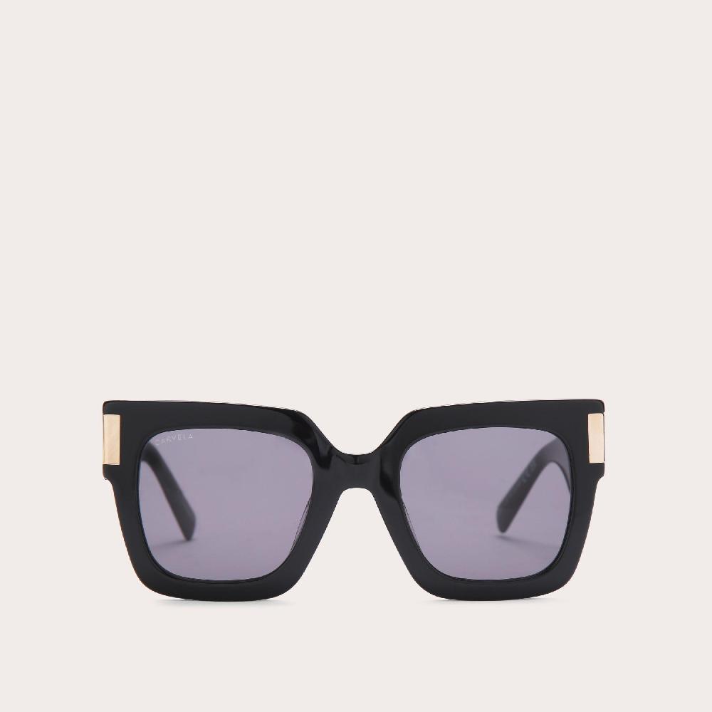 carvela C SUNGLASSES Black Handmade Acetate Square Sunglasses by CARVELA