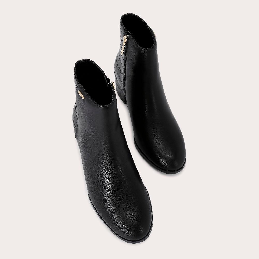 Carvela CALLIE ANKLE Black Croc Ankle Boot By CARVELA