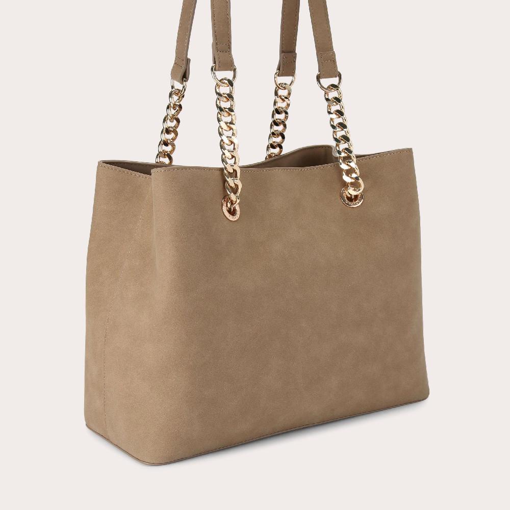 Carvela CAMMIE 3 Camel Suedette Tote Bag By CARVELA