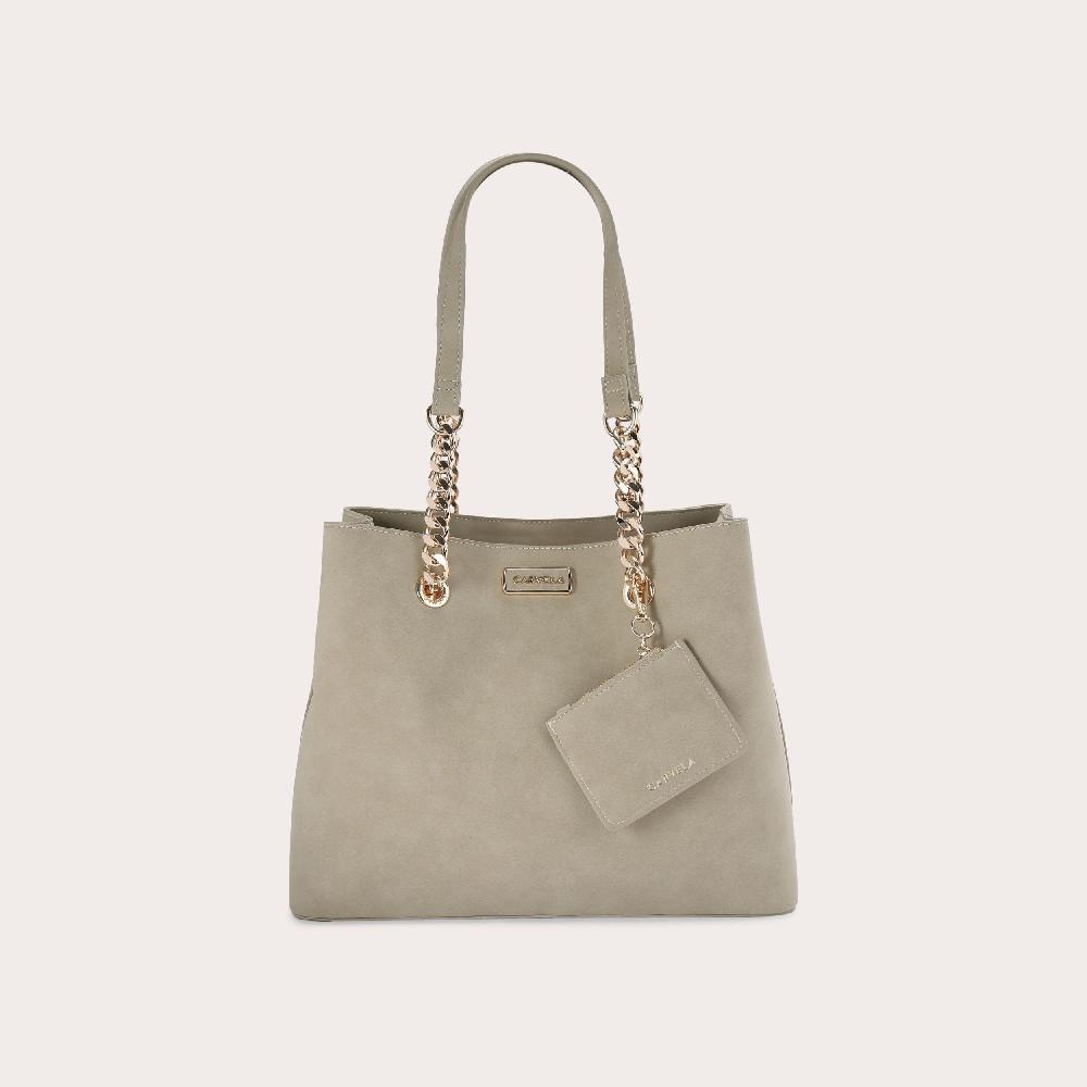 carvela CAMMIE 3 Taupe Microsuede Tote Bag by CARVELA