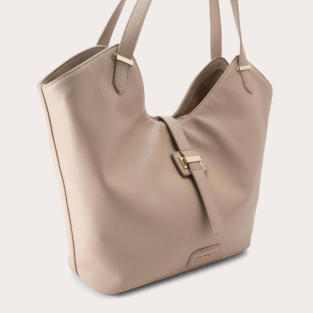 Carvela CAPRI SOFT TOTE Taupe Shoulder Bag By CARVELA