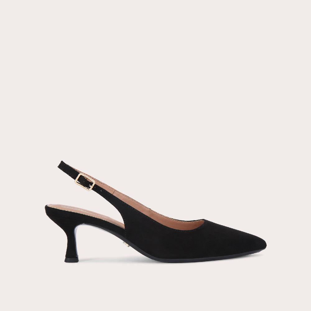 carvela ALLEGRA SLING Black Suede Heel by CARVELA